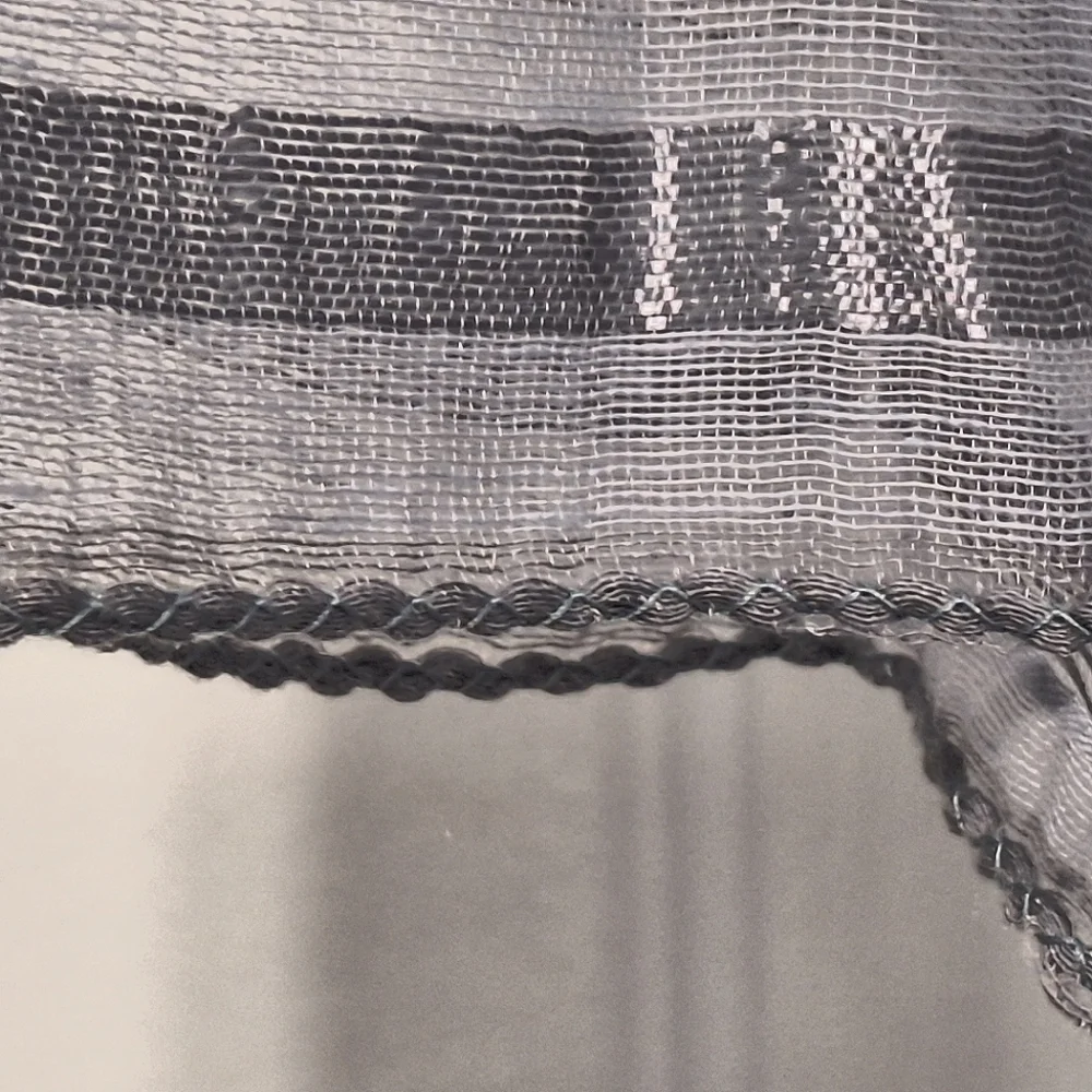 RISING TIDE | Silk, Cotton Gray Scarf